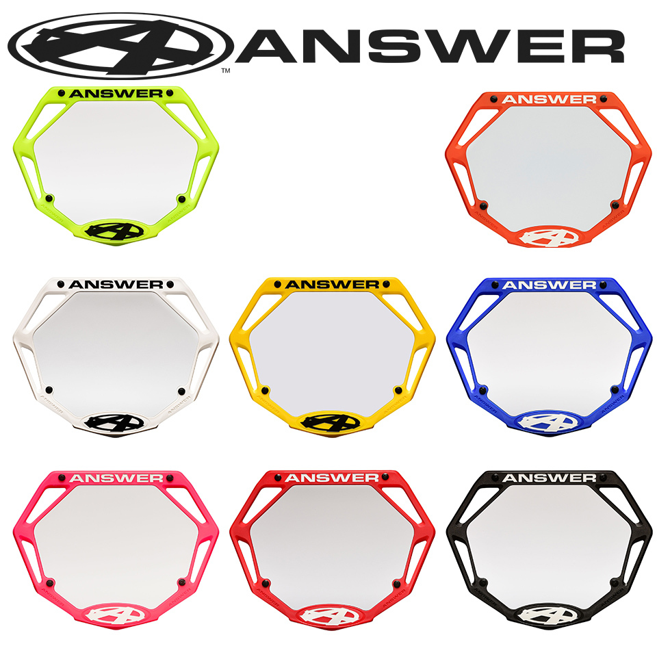 Pick Your Number ANSWER BMX NUMBER 2" Side Plate 