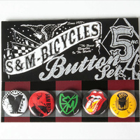 Garage Sale-S&M Buttons (Pack of 5 Mixed)