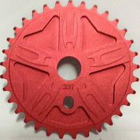 Tuf-Neck Ind.Lite CNC 7mm Chainring 33T 1/8" Red (.130gms)