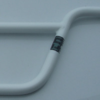 Tuf-Neck 2 pce Handle Bar Cro-Mo 190mm Rise White