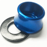 Profile Alloy Volcano Hub Axle Cone & Steel Washer Single (Blue)