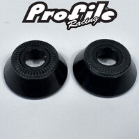 Profile MTB Front Cone Adapter Bolt-Up (Black) pair