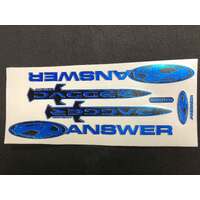ANSWER Dagger Fork Leg Sticker 20-24 Mini (Blue Chrome)