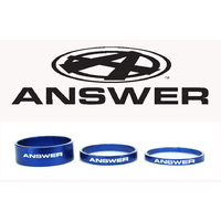 ANSWER Pro 1-1/8" Alloy Headset Spacer Set 3 (Blue)