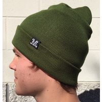 MADERA Woven Label Beanie (Army Green)
