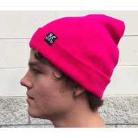 MADERA Woven Label Beanie (HOT Pink)