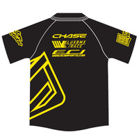 Chase-Lux Polo Shirts Black-Yellow (Large)