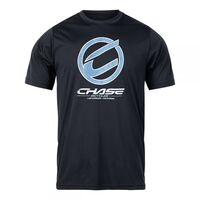 CHASE Round Icon Tee Shirt Black/Blue (X-Large)