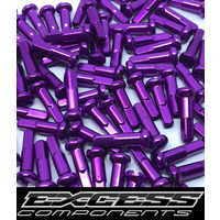 EXCESS Alloy Spoke Nipples 14G 80pack (Ano Purple)