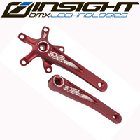 INSIGHT Alloy Cranks Square-Drive 5 Bolt 110bcd (Red)