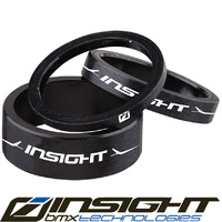 INSIGHT Head Set Spacers 1" Alloy 3, 5 & 10mm (Black)