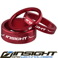INSIGHT Head Set Spacers 1" Alloy 3, 5 & 10mm (Red)