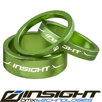 INSIGHT Head Set Spacers 1-1/8 Alloy 3, 5 & 10mm (Green)