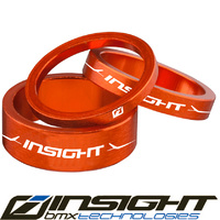 INSIGHT Head Set Spacers 1-1/8 Alloy 3, 5 & 10mm (Orange)
