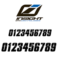 INSIGHT Number Plate Numbers 2 x Sizes (Black)