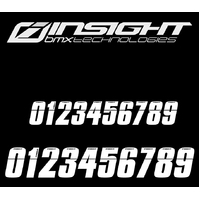 INSIGHT Number Plate Numbers 2 x Sizes (White)