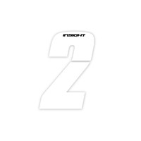 INSIGHT 3" Number-2 (White) each