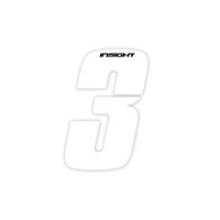 INSIGHT 3" Number-3 (White) each