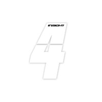 INSIGHT 3" Number-4 (White) each