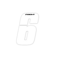 INSIGHT 3" Number-6 (White) each