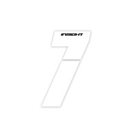 INSIGHT 3" Number-7 (White) each