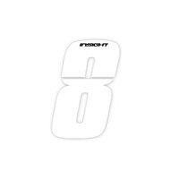 INSIGHT 3" Number-8 (White) each