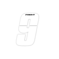 INSIGHT 3" Number-9 (White) each