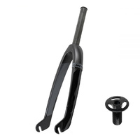 IKON Carbon 20" Mini-Junior Fork 1" Straight (Black-Grey)