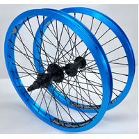 Garage Sale-BMX 20" Rear Wheel Set Alienation Rims & Hubs RHD (Blue)