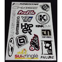 BMX Mixed Brand Sticker Sheet 01