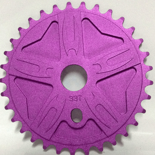 Tuf-Neck Ind.Lite CNC 7mm Chainring 33T 1/8" Purple (.130gms)