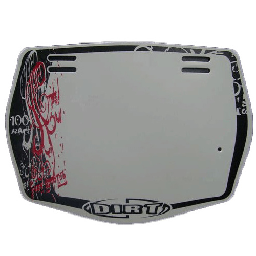 Dirt Design Number Plate Pro. (White)