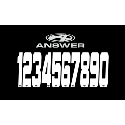 ANSWER 4" Numbers 0-9 (White)