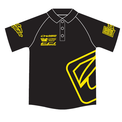 Chase-Lux Polo Shirts Black-Yellow (XXX-Large)