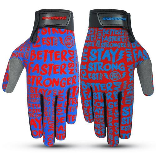 Staystrong Sketch Glove Red-Blue (Youth Small)