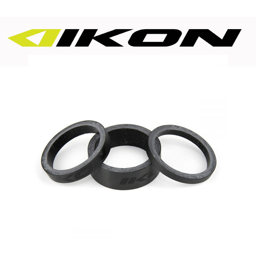 IKON Carbon Headset Spacers 1.00" pack of 3 (Black)
